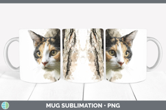 GorgeousCats Tree Peek Mug Wrap design.