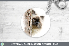 GorgeousCats Tree Peek Keychain design.