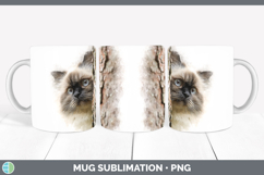 GorgeousCats Tree Peek Mug Wrap design.
