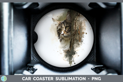 GorgeousCats Tree Peek Car Coaster design.