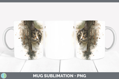 GorgeousCats Tree Peek Mug Wrap design.