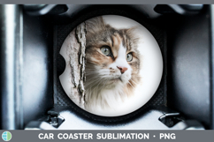 GorgeousCats Tree Peek Car Coaster design.