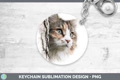 GorgeousCats Tree Peek Keychain design.