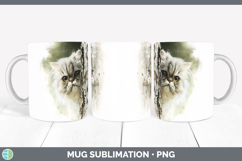 GorgeousCats Tree Peek Mug Wrap design.