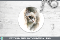 GorgeousCats Tree Peek Keychain design.