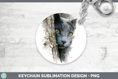 GorgeousCats Tree Peek Keychain design.
