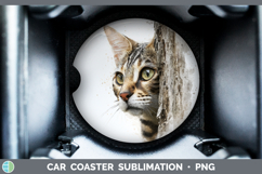 GorgeousCats Tree Peek Car Coaster design.