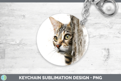 GorgeousCats Tree Peek Keychain design.