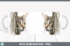 GorgeousCats Tree Peek Mug Wrap design.