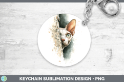 GorgeousCats Tree Peek Keychain design.