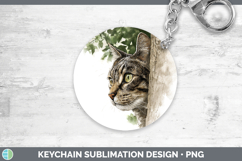 GorgeousCats Tree Peek Keychain design.