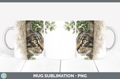 GorgeousCats Tree Peek Mug Wrap design.