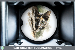 GorgeousCats Tree Peek Car Coaster design.