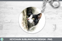 GorgeousCats Tree Peek Keychain design.