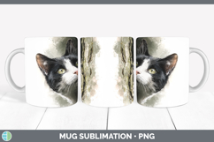 GorgeousCats Tree Peek Mug Wrap design.