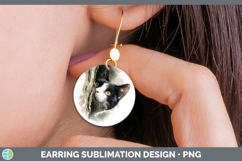 GorgeousCats Tree Peek Round Earrings design.