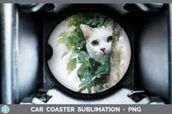 GorgeousCats Tree Peek Car Coaster design.