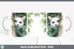 GorgeousCats Tree Peek Mug Wrap design.