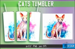 Cats Tumbler Sublimation|Animal 20 Oz Tumbler Design|Cats Product Image 1