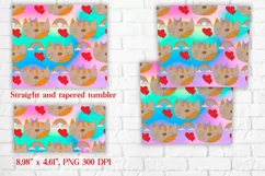 Cats skinny and sippy cup tumbler sublimation design Product Image 2