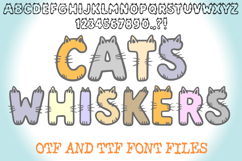 Cats Whiskers Alphabet Lettering ABC Text Kitten Font OTF