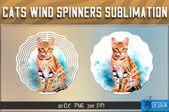 Cats Wind Spinners Sublimation Design | Cats Sublimation Product Image 1