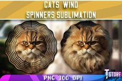Cats Wind Spinners Sublimation Bundle|Cats PNG v.2 Product Image 3
