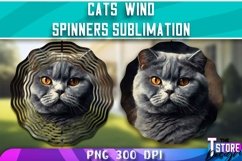 Cats Wind Spinners Sublimation | Cats 300 DPI | PNG Design Product Image 1