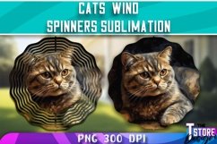 Cats Wind Spinners Sublimation | Cats 300 DPI | PNG Design Product Image 1
