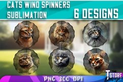 Cats Wind Spinners Sublimation Bundle|Cats PNG v.1 Product Image 1