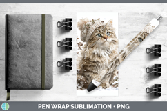 GorgeousCats Winter Knit Hat Pen Wrap design.