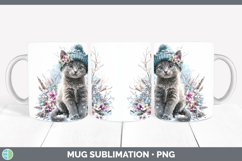 GorgeousCats Winter Knit Hat Mug Wrap design.