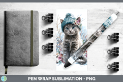 GorgeousCats Winter Knit Hat Pen Wrap design.