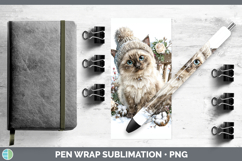 GorgeousCats Winter Knit Hat Pen Wrap design.