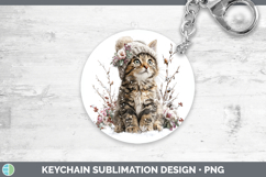 GorgeousCats Winter Knit Hat Keychain design.