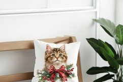 Christmas Cats Clipart PNG Transparent, Cats with Bows PNG Product Image 5
