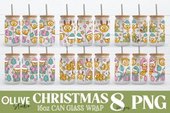 Christmas Cats 16oz Can Glass Wrap Sublimation Bundle Product Image 2