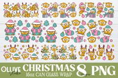 Christmas Cats 16oz Can Glass Wrap Sublimation Bundle Product Image 4