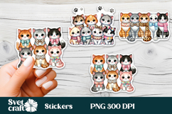 Funny cat sticker printable | Animal sticker PNG design Product Image 1