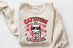 Cattitude Is My Love Sublimation PNG Design Product Image 3