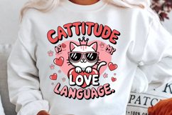 Cattitude Is My Love Sublimation PNG Design Product Image 2