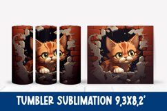Cat hole tumbler sublimation PNG Product Image 1