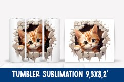 Cute cat hole tumbler sublimation PNG wrap 20 Oz design Product Image 1