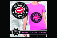 I'd Love To Stay &amp; Chat But I'm Lying Funny AntiSocial Quote Product Image 1