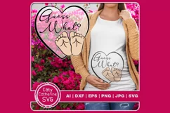Guess What Love Heart with Baby Feet Pregnancy Announcement Product Image 1