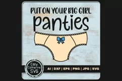 Put On Your Big Girl Panties Funny Motivational Quote Product Image 1