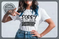 Sorry I'm Late I Have Kids Funny Mom Mum Dad Quote SVG Product Image 2