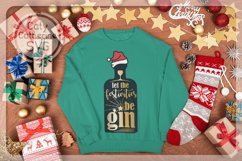 Let The Festivities Be Gin Christmas Gin Bottle Santa Product Image 3