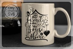 Family Makes This House A Home Quote SVG Cut File Product Image 2