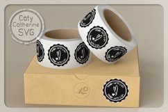 Made With Love DIY Round Circle Sticker Bundle SVG Cut File Product Image 3